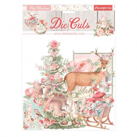 Die-cuts Pink Christmas 38pc - Stamperia