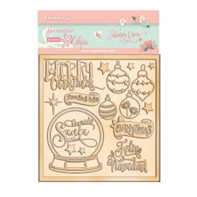Decorative Chips Christmas Rose - Stamperia