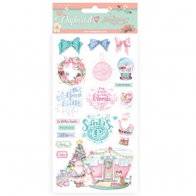 Chipboards Christmas Rose 18pc - Stamperia