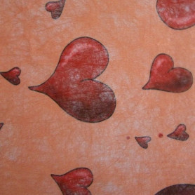 Non-tissé Amour rouge/saumon Creapop - Hobbyfun