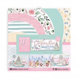 Set de papier 30x30 Christmas Rose 22 feuilles - Stamperia