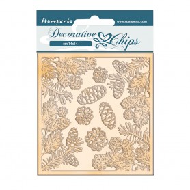 Decorative Chips Pinecones - Romantic Christmas - Stamperia