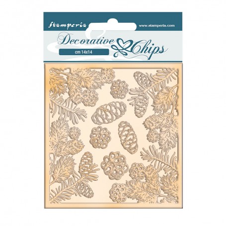Decorative Chips Pinecones - Romantic Christmas - Stamperia