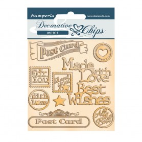 Decorative Chips Post Card - Romantic Christmas - Stamperia