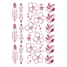 Pochoir Borders 21x30cm - Stamperia Thick Stencil Romantic Christmas