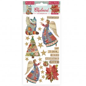 Chipboards Christmas Patchwork 25pc - Stamperia