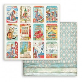 Papier 30x30 Cards 1f - Christmas Patchwork - Stamperia