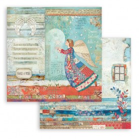 Papier 30x30 Angel 1f - Christmas Patchwork - Stamperia