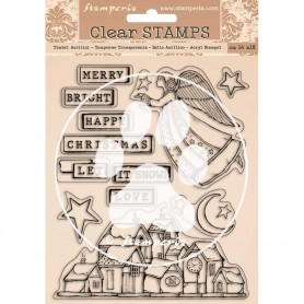Tampons Christmas Patchwork 12pc – Stamperia Clear Stamps