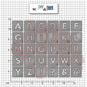 Dies Alphabet Scrabble 30pc - Diy & Cie