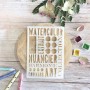 Pochoir Mots couleur A6 - Journal Chromatique - Chou and Flowers