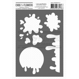 Pochoir Taches A6 - Journal Chromatique - Chou and Flowers
