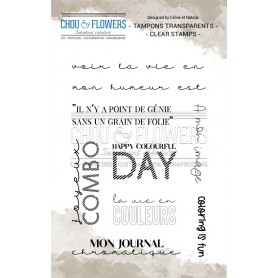 Tampons Joyeux Combo - Journal Chromatique - Chou and Flowers