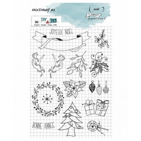 Tampons Noël 14pc – Mix'Créatif 2 - Diy & Cie