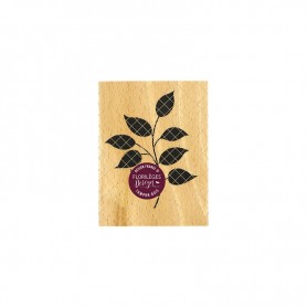 Tampon bois Feuilles souples - Florilèges Design
