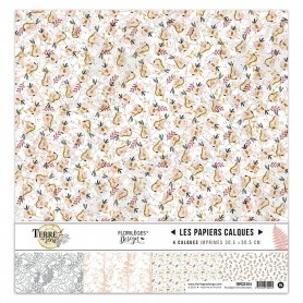 Set de calques 30x30 Terre des sens 4f - Florilèges Design