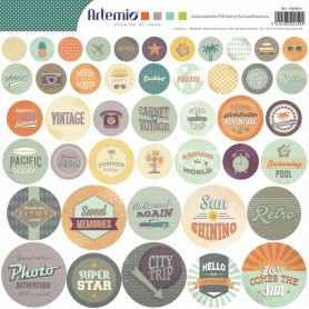 Stickers ronds Sweet Memories 30x30 - Artemio