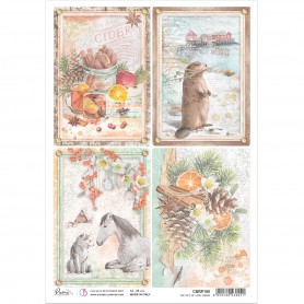 Papier de riz A4 Cards - 1 feuille - The Gift of Love - Ciao Bella Papercrafting