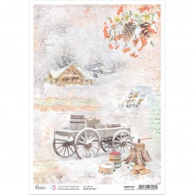 Papier de riz A4 Winter Mood - 1 feuille - The Gift of Love - Ciao Bella Papercrafting