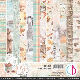 Set de papier 15x15 The Gift of Love 24 feuilles – Ciao Bella Papercrafting