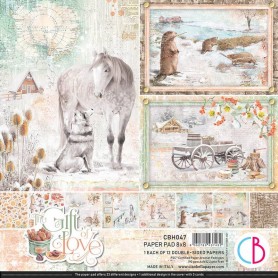 Set de papier 20x20 The Gift of Love 12 feuilles – Ciao Bella Papercrafting