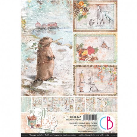 Set de papier A4 The Gift of Love 9f - Creative Pad Ciao Bella Papercrafting