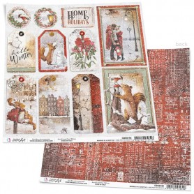 Papier 30x30 Home for the Holidays - 1 feuille - Memories of a Snowy Day - Ciao Bella Papercrafting