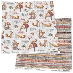 Papier 30x30 Squirrel's Fun - 1 feuille - Memories of a Snowy Day - Ciao Bella Papercrafting
