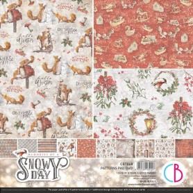 Set de papier 30x30 Memories of a Snowy Day 8 feuilles - Patterns Pad Ciao Bella Papercrafting
