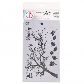 Pochoir Texture Windy Fall – Ciao Bella Stencil Art
