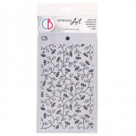 Pochoir Texture Flower Ramage – Ciao Bella Stencil Art