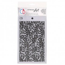 Pochoir Texture Tropical Leaves – Ciao Bella Stencil Art