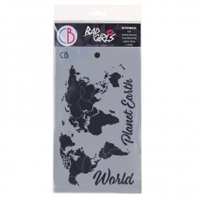 Pochoir Texture World Map – Ciao Bella Stencil Art Bad Girls
