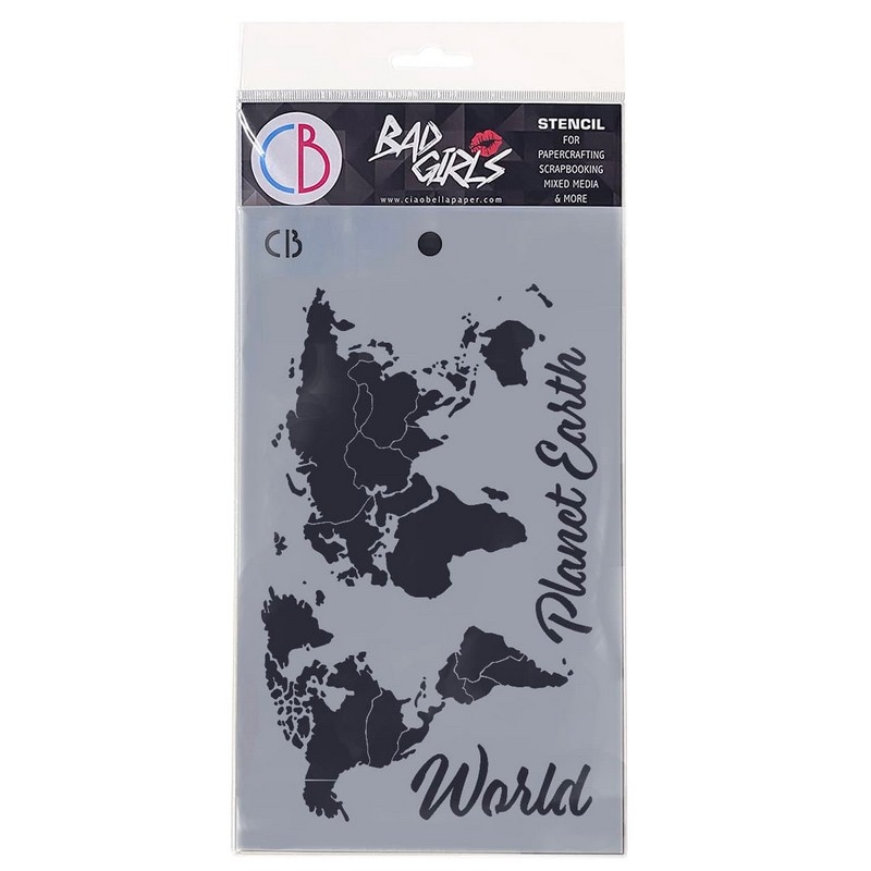 Rayher 45106000 Pochoir World Map A3