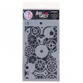 Pochoir Texture Clock Gears – Ciao Bella Stencil Art Bad Girls