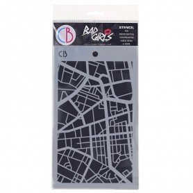 Pochoir Texture City Map – Ciao Bella Stencil Art Bad Girls