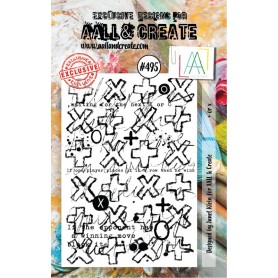 Tampon 495 + or X 1pc - AALL and Create Clear stamps