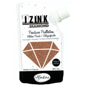 Peinture Paillettes Izink Diamond Doré cuivre - Aladine Glitter Paint