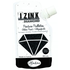 Peinture Paillettes Izink Diamond Noir - Aladine Glitter Paint