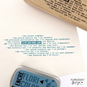 Tampon bois La vie qui défile - Florilèges Design