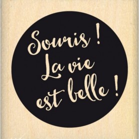 Tampon bois Souris - Florilèges Design