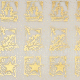Tissu décoratif Bougies Crème-or Creapop - Hobbyfun