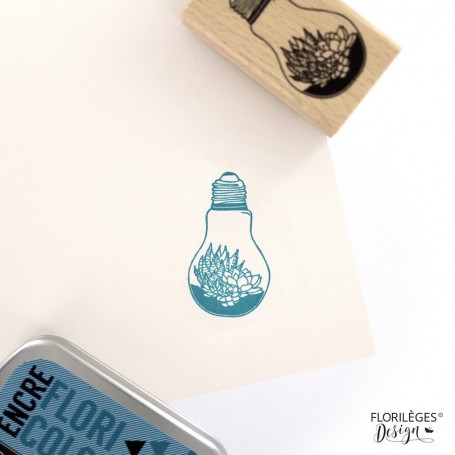 Tampon bois Ampoule Terrarium - Florilèges Design