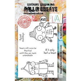 Tampons 503 Tin Man & Monkey - AALL and Create Clear stamps