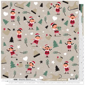Papier 30x30 Lutin Lutine 1f - Au Pays magique - Les ateliers de Karine