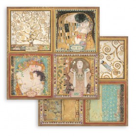 Papier 30x30 4 cards 1f - Klimt - Stamperia
