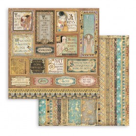 Papier 30x30 Quotes and Labels 1f - Klimt - Stamperia