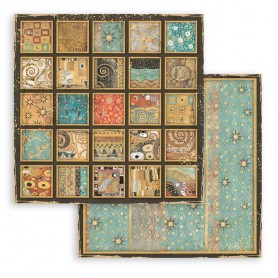 Papier 30x30 Square textures 1f - Klimt - Stamperia