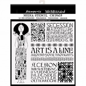 Pochoir Art Nouveau 18x18cm - Klimt - Stamperia Thick Stencil