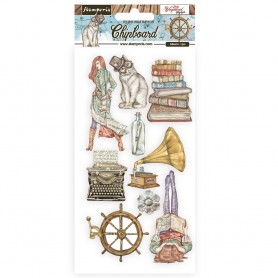 Chipboards Lady Vagabond Lifestyle Elements 9pc - Stamperia